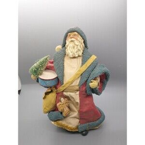 Midwest Imports Santa Father Christmas Figurine Clothtique Bottle Brush Tree